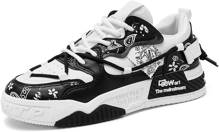 Men's Comfort Casual Skate Walking Shoes Walking Men's Fashion Sneakers Shoes Comfy Non Slip Lace Up Casual Sneakers for Men's Outdoor Activities