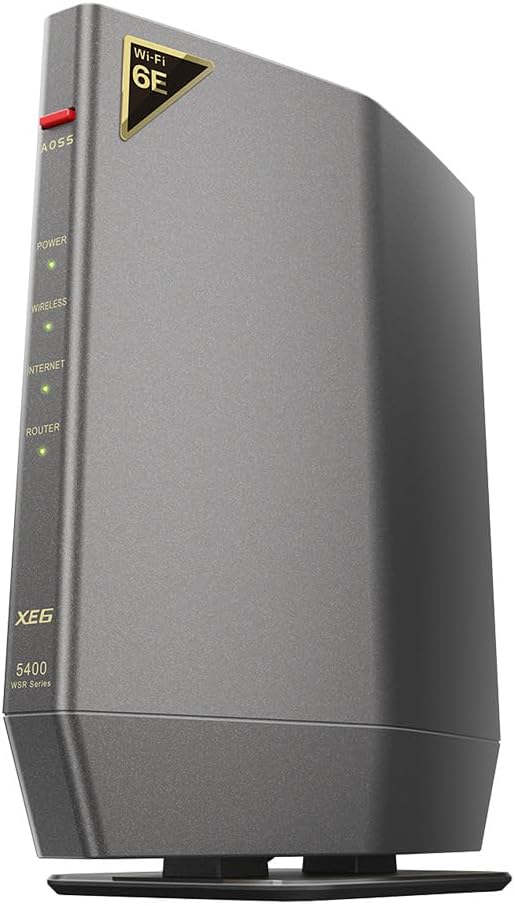 Exclusive Buffalo Router Wireless LAN Wi-Fi 6E 11ax 6GHz AXE5400 Tri-band 6-Stream 2401 + 2401 + 573 Mbps Wired 2.5Gbps Eco Package Compatible with iPhone 17 / Air / 16 / 15 | Exclusive, 11ax, 6GHz Compatible, 6 Stream, Tri-Band