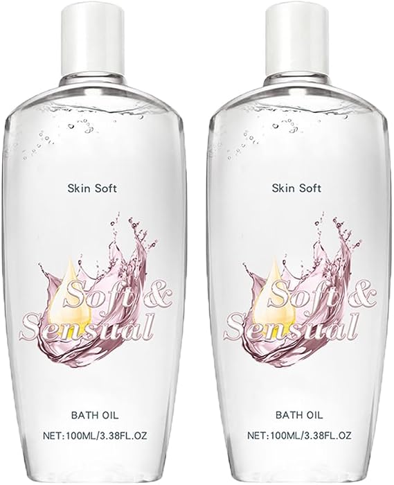 Skin Bath Oil So Soft, Moisturizing Smoothes & Softens Skin Suitable for All Skin Types (3.38Floz/1Pcs) (2PCS)