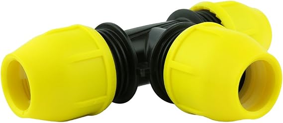 HOME-FLEX Underground IPS Yellow Poly Gas Pipe Tee (1/2)
