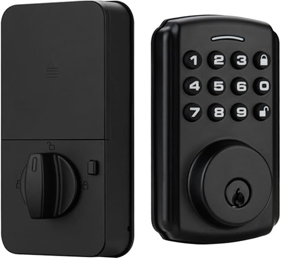 Smart Door Lock, Fingerprint Door Lock, 4-in-1 Electronic Fingerprint Keyboard Password Bluetooth Smart Lock for Home Bedroom Hotel Office Apartment