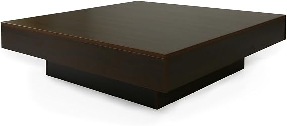 DORIS Doris Center Table, Wooden, Width 100 cm, Square, Wood Grain, Assembly Required, Walnut, Gert 18489