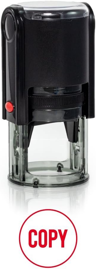 Round Copy Self Inking Rubber Stamp (Red Ink) Size 1-1/4"