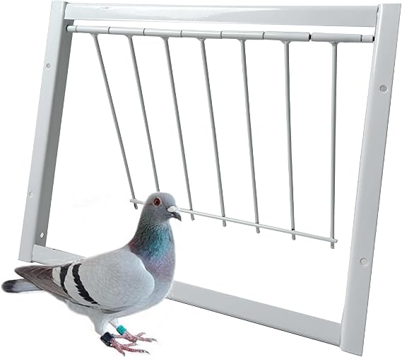 Pigeon Trap Loft Door with Steel Frame, Pigeon Doors Trap Rust Resistant Bird Cage House Door for Racing Pigeons, Pigeons Supplies (12in/ 30cm)