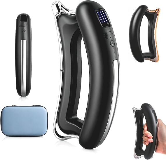 Electric Body Sculpt Massager, Portable Massage Tool with Soothing Heat & Adjustable Vibration, 5 Intensity Levels, Ergonomic for Neck, Shoulder, Back, Waist, Leg Relaxation (Black)