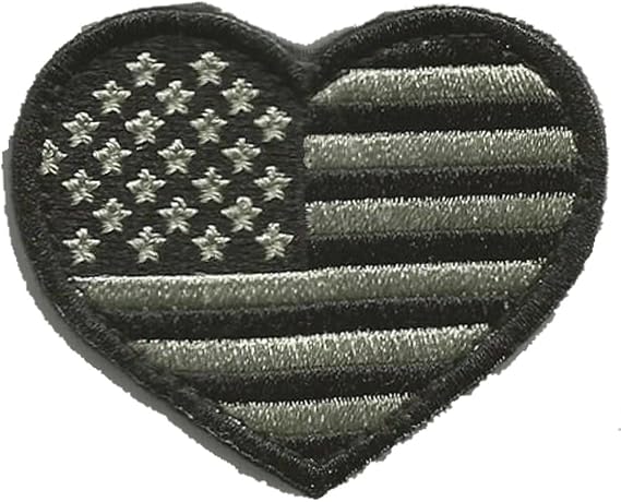 Gadsden and Culpeper Tactical Heart USA Patch-ACU/Silver-Black