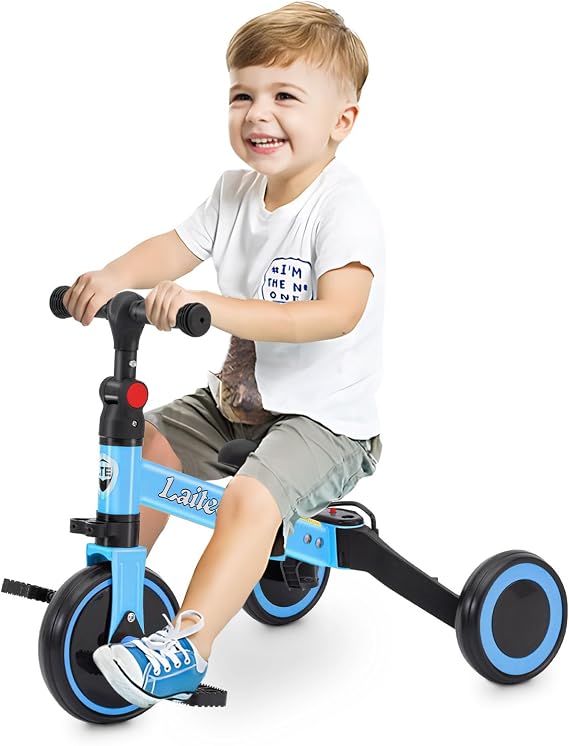 3-in-1 Kids Tricycle Convertible Balance Bike Adjustable Seat 2-5