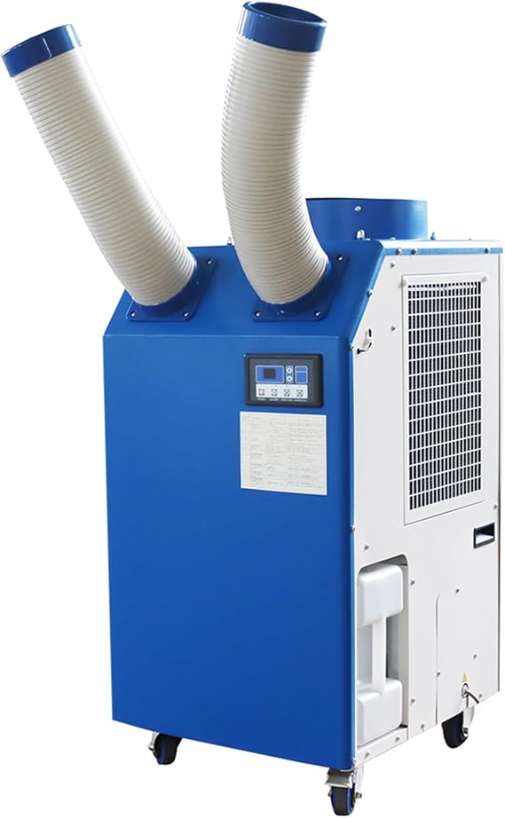 Industrial Spot Cooler 18,700 BTU 220V Industrial Mobile Air Conditioner for Workshops, Auto Repair Centers, Warehouses & Outdoor Events, Adjustable Air Vents & 14L Condensate Tank