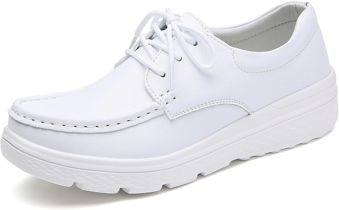 Women's Nurse Shoes Non-Slip Waterproof Restaurant Service Shoes Comfortable Breathable Walking Work Shoes Lightweight Soft Sole Nursing Shoes