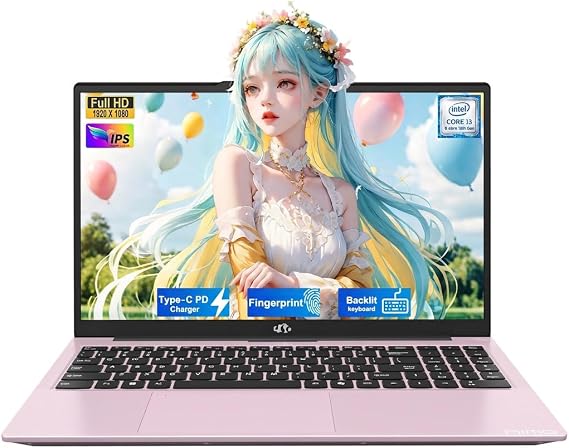 NIMO Laptop 15.6" IPS FHD, Intel 6-Core i3-1215U (Matches i7-1165G7, Beats i5-1135G7,R5-7520U), 8GB RAM, 128GB SSD, 65W Type-C, Backlit Keyboard, Fingerprint, Wi-Fi 6, for Home, Student & Business