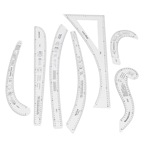 Professional Sewing Ruler Set, 7-Piece French Curve Pattern Making Rulers for Tailors, Designers, Beginners | for Tailors, Designers, Beginners