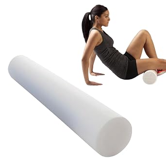 THERABAND Pro Foam Roller, 6" x 36" Round; White Back Roller, Compact 6 Inch Diameter for Deep Tissue Massage, Physical Therapy, Myofascial Release, Core Stabilization