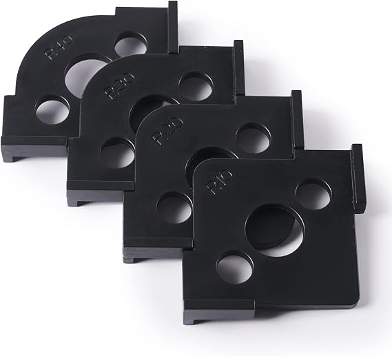 Pack of 4 Radius Jig Router Templates Corner Radius Routing Templates,Routing Rounded Corners Router Bit Templates for Woodworking Routing (8 Different Radius Set)