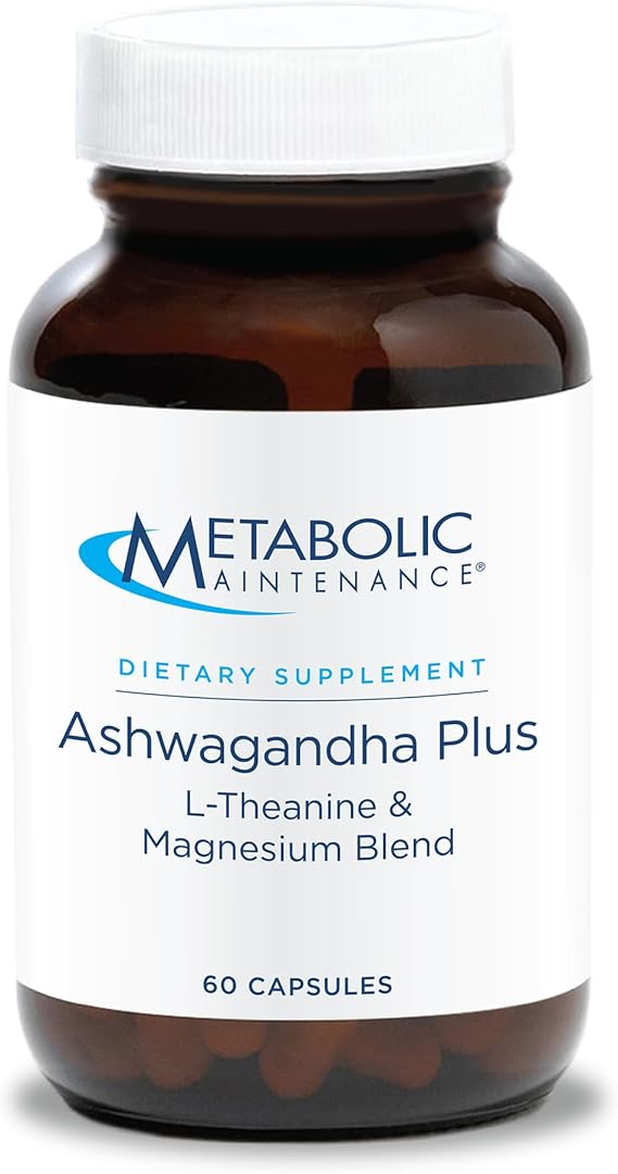 Metabolic Maintenance Ashwagandha Plus - Shoden Extract, L-Theanine & Magnesium - Stress Support - Vegetarian Capsules - Hypoallergenic Formula - 60 Servings - 60 Count