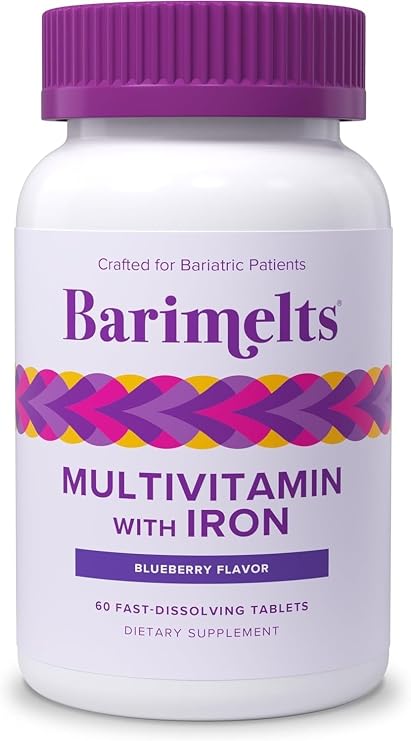 BariMelts Bariatric Multivitamin with Iron, 60 Tablets, Blueberry