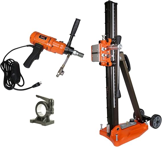 6in. Diamond Core Drill Rig with 580F Adjustable Angle Vacuum Plate Stand
