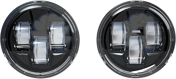 Indian Motorcycle Driving Lights Pathfinder S LED, Pair, for Specific Challenger, Chief, Chieftain, Pursuit Dark Horse, Roadmaster Limited Models and More, Gloss Black, 3.5-Inch Size - 2884708-266