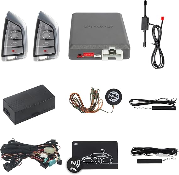 EASYGUARD EC211PP-BM2-NFC-D2-2 Smart Key PKE Passive keyless Entry Remote Starter fit for BMW X1 F48 F49 // X2 F39 // X3 G01 // X4 X4M F98 G02 // X5 F15 // X6 F16 Automatic Transmission