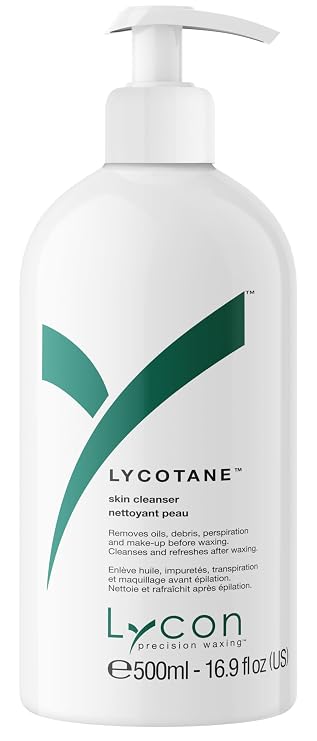 Lycon Lycotane Skin Cleanser, Pre-Wax Cleanser, Soothing Pre and Post Wax Skin Care Made with Jasmine & Chamomile, Vegan and Gluten-Free, 500ml