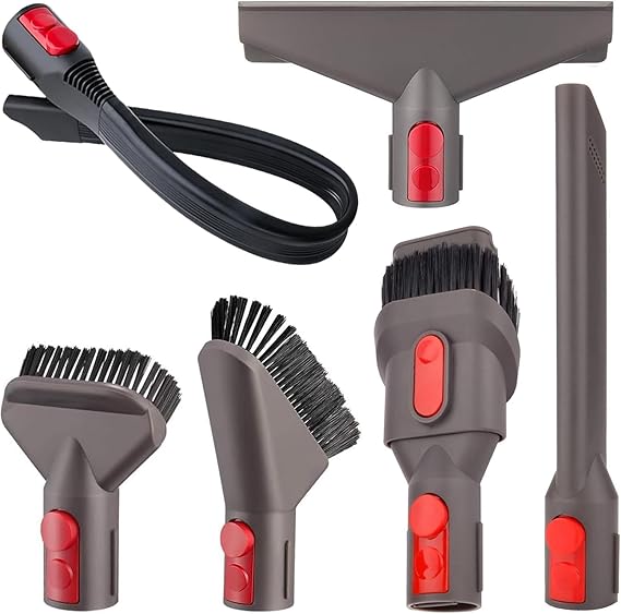 Professional Vacuum Attachment Kit for Dyson GEN5 G5 V15 V12 V11 V10 V8 V7 Detect Cyclone Torque Drive Absolute Animal Trigger Cordless Vacuum Accessories Flexible Crevice Tool Replacement Brush