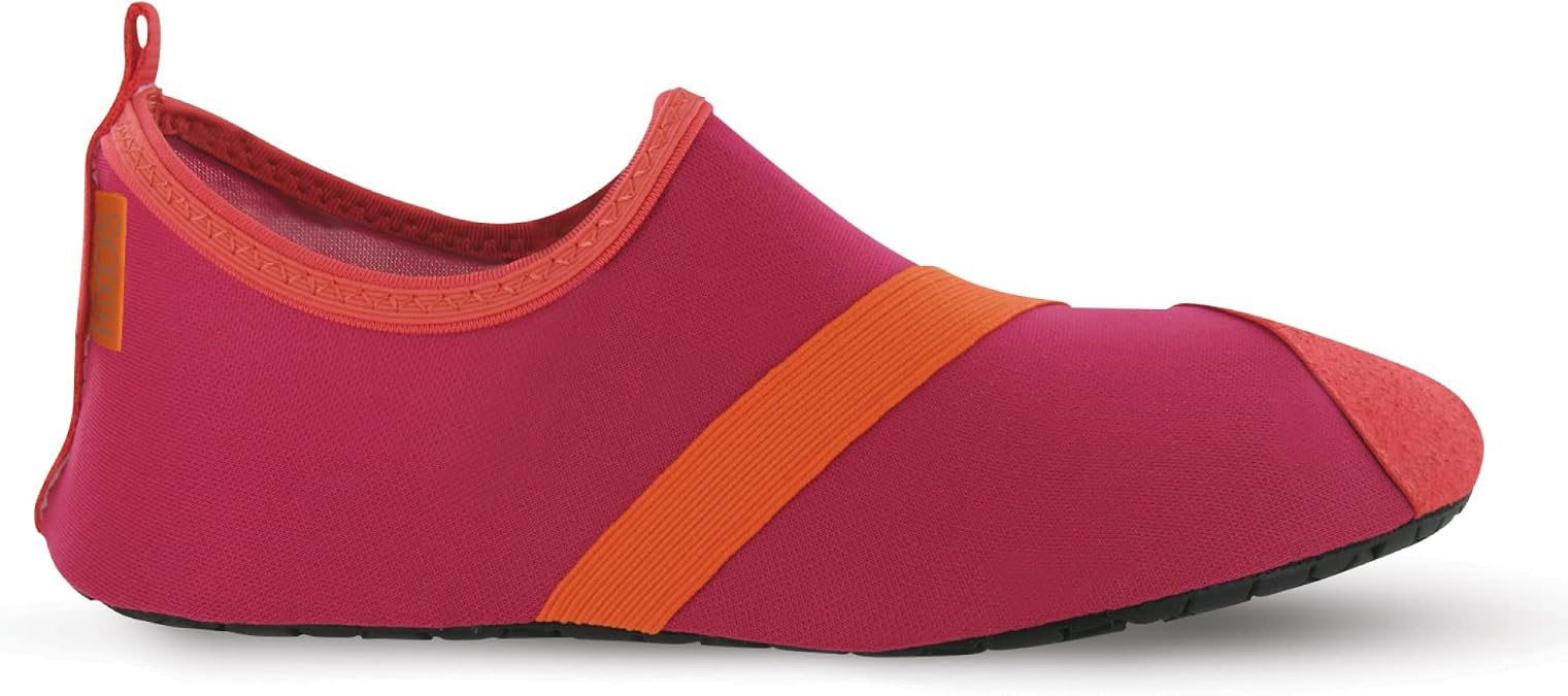 FITKICKS Original Women's Foldable Water Shoes-Fuchsia/Orange, 10-11 B(M)US