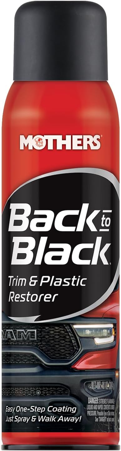Mothers Back-to-Black Trim & Plastic Restorer, 10 oz. Aerosol (06110)