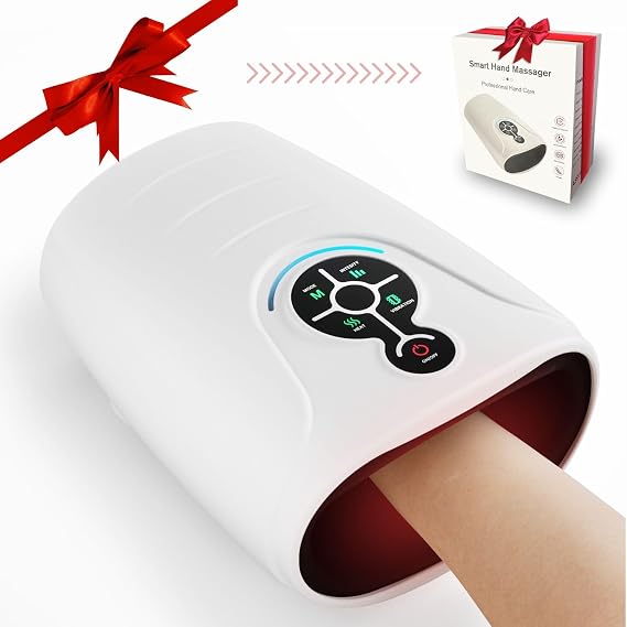 AERLANG Hand Massager,Mothers Day Gifts for Mom Her Birthday Gifts for Women Mom Hand Massage Machine with Heat and Compression Cordless Electric Hand Massager for Arthritis and Carpal Tunnel | Hand Massager with Heat and Compression Cordless Electric Hand Massager for Arthritis and Carpal Tunnel