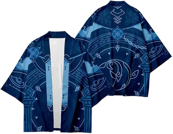 Genshin Impact Anime Figure Tartaglia Cosplay Kimono Suits Coat Bathrobe Couple Suit Outfit Halloween