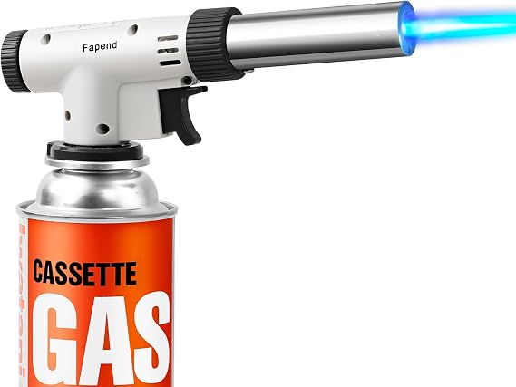 Culinary Professional Butane Torch | Kitchen Blow Lighter with Adjustable Flame, Reverse Use for Creme Brulee, BBQ, Baking, Jewelry | Butane Fuel Not Included | Made in Japan
