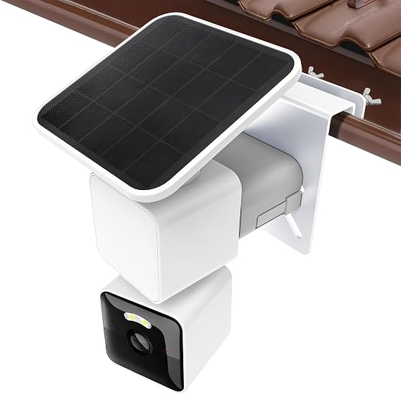 Gutter Mount Compatible with WYZE Solar Cam Pan, Rust-Proof Metal Outdoor Mounting Bracket for Wyze Security Camera, Protect Cam Away from Gutter When Rains, No Drill, Easy to Install