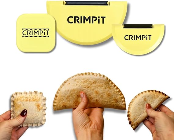CRIMPiT Tortilla + Sandwich Bundle - Large & Small Tortilla Sealers + Sandwich Sealer - For 10-12 & 6 Flour Tortillas and Sandwich Bread | Perfect for Air Fryers | Manufactured in UK & USA
