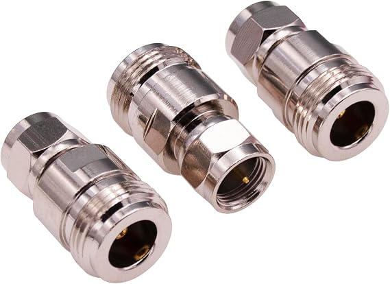 3pcs F Male Plug to N Female Jack Adapter RF coaxial Coax Adapter Connector(Y18-3)