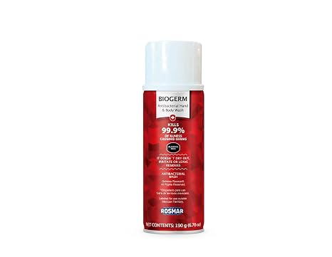 Rosmar, BioGerm, Aerosol Hands & Body Wash, Non-Residual, 190g