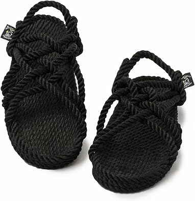 Nomadic State of Mind JC Rope Sandals, Handmade Shoes with Non-Slip Sole, Men Women Unisex, Lightweight Vegan Sandals