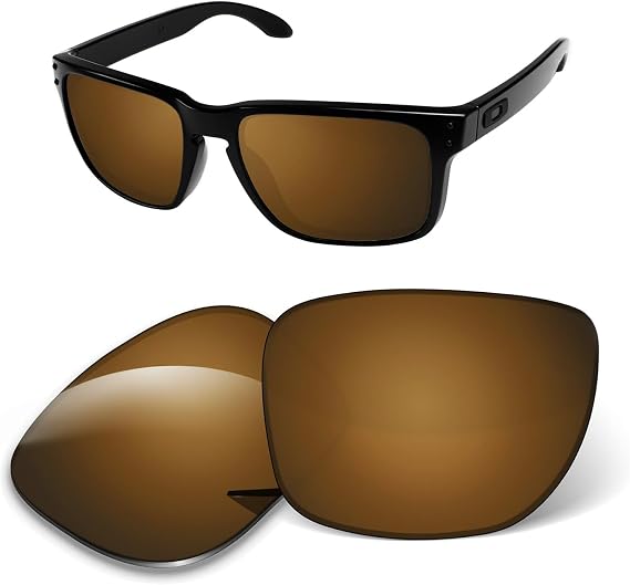 1.6MM Replacement Lenses Compatible With Oakley Holbrook XL OO9417 Sunglasses, Anti-Scratch and Impact Resistant (Bronze Mirrored)
