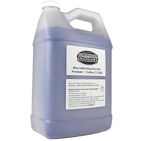 Desiccant Beads for Air Dryers Premium Silica Gel Blue to Pink Indicating 1 Gallon 7.5 lbs Moisture Absorber