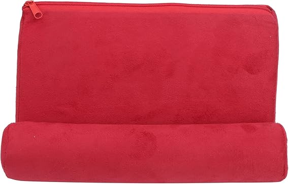 Luqeeg Portable Pillow Tablet Stand Holder, Foldable Mobile Phone Support, Bed Rest Cushion with Suede Fabric, Compatible with Most Tablet Computers, for Bed Armrests, Carpet