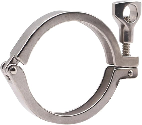 DERNORD Stainless Steel Sanitary Clamp Single Pin Tri Clamps Clover (Tube OD: 4")