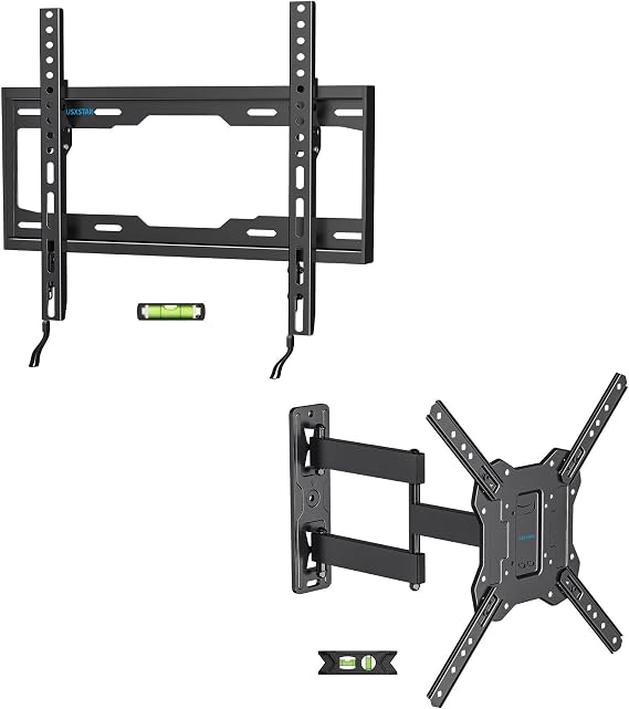 Fix TV Wall Mount for 26-60 Inch TVs Mounts Up to 99 lbs & Full Motion TV Wall Mount for 26-60 Inch TV Mounts Up to 77 lbs