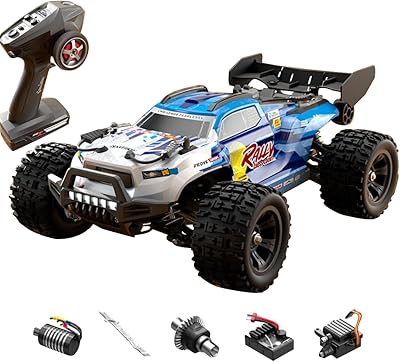 4WD RC Off-Road Truck, 1:18 All Terrain Brushless High-Speed Monster Vehicle RC Truggy with Independent Suspension, 2.4GHz Remote Control Car for Adult