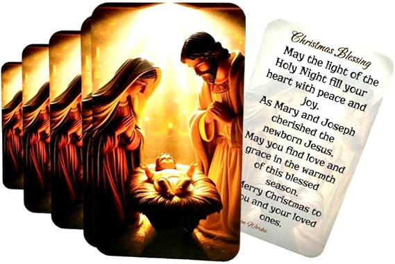 Westmon Works Holy Family Holy Card Bundle Christmas Nativity Students Congregation Made in The USA, Set of 10