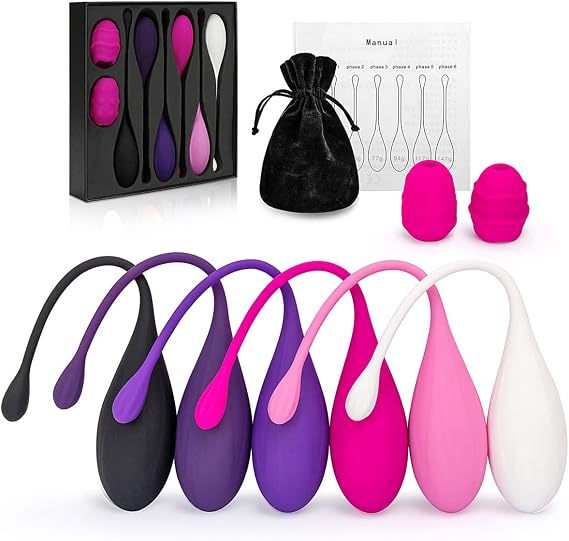 Kegel Exercise Products, Kegel Balls for Women Tightening, Ben Wa Balls for Pelvic Floor Tightening & Bladder Control, Premium Silicone Kegel Exercise Weights Ball for Beginners & Advanced