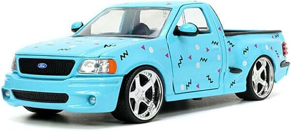 Jada Toys I Love The 90s 1:24 1999 Ford F150 SVT Lightning Die-cast Car, Toys for Kids and Adults, Sky Blue (26136)