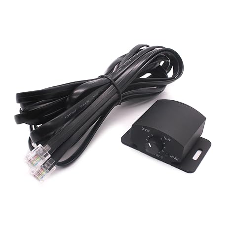 Amplifier Remote Bass Level Control Volumes Knob for Speakers & Subwoofers (2 Channels, 6 Pin)