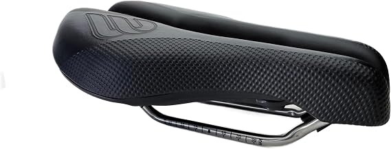 SRT 2.0 Adjustable Bicycle Saddle Noseless with Titanium Rails Custom Fit Comfort,Black w/Grey Accents