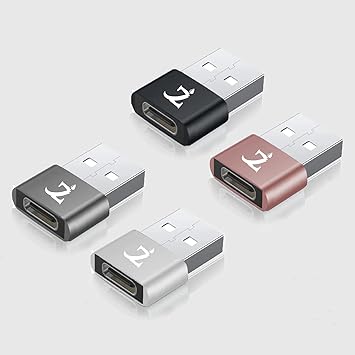 ZAMZAM USB-C 3.0 to USB [4Pack] Male Quick 25W Adapter Compatible with Nubia Redmagic 7 Pro Fast Charging, Sync Devices Keyboard, Mouse, gamepads, Drives, Cards