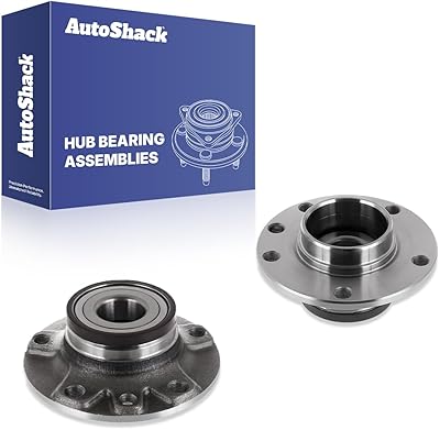 AutoShack Rear Wheel Hub Bearing Assemblies with ABS Replacement for 2013-2016 Dodge Dart 2-PC
