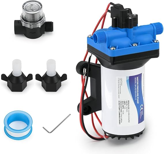 5059-1310-D011 5.3 GPM Automatic Demand 12VDC Diaphragm Pump with 60 PSI Built-In Pressure Switch Viton valves Self-Priming & 1/2" NPTF Port