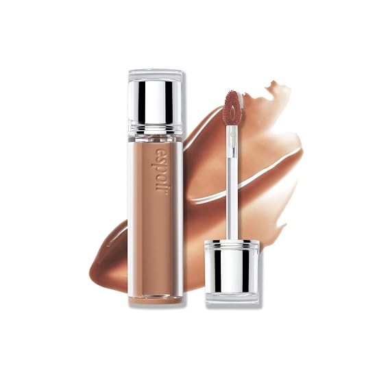 Espoir Couture Lip Tint Glaze #18 Tonka | Volumizing Lip Stain with Juicy Texture, Long-Lasting & Vibrant Colors, Moisturizing & Hydrating, Glossy Formula, Vegan, Korean Makeup, 0.14 oz