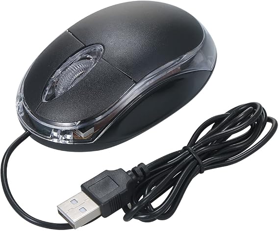 USB Wired Optical Full size Office Ergonomic Symmetrical Mice Plug and Play for Desktop Computer Laptop